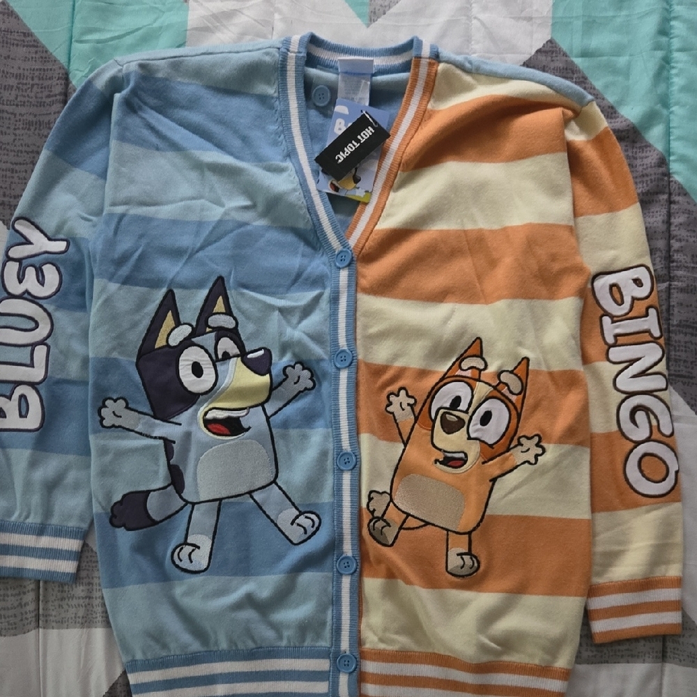 Bluey Hot Topic cardigan